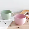 Tassen Untertassen 1 PC Zahnbürste Tasse Mundspülung Büro Kaffee Weizen Stroh umweltfreundliche Milch Tee Nordic Style Badezimmerzubehör