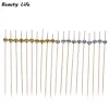 100pcs 12cm Fruit Snack Fork Bamboo Sticks Pearl Party Wedding Festival Supplies Wooden Toothpick Cocktail Food Skewer Picks