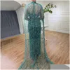 Runway Dresses Serene Hill Dubai Arabia Nude Mermaid Long Cape Luxury Evening Gowns 2024 For Women Party La72032 240323 Drop Delivery Dhmxx