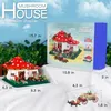2233PCS Fairy Tale Mushroom House Building Blocks MOC Village Architecture Micro Mini Assemble Bricks Girl Kids Birthday Gifts
