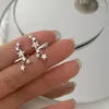 Boucles d'oreilles Zircon étoiles Cliptages d'oreille pour femmes pour femmes Luxe Luxury Couleur Oreille d'oreille 1 pièce bijoux en gros