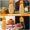 Geschirrssätze 3 PCs Honigflaschenspender Behälter mit Deckel Marmeladenhalter klare Aufbewahrungsglas Plastik Ketchup Kanister