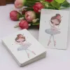 Ny 5x7cm halsbandskort Dance Girl Sillgoose Cute Girl New Design Pendant Display Card Smycken Boxar Hårklippkort