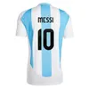 2024 Koszulki piłkarskie Argentyna Messis 24 25 Mac Allister Dybala di Maria Martinez de Paul Maradona Kid Kit Kit Men Men Football Shirt