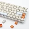 Klawiatury 138 Klucze Custard Cute XDA Keycap PBT termiczna sublimacja klawiatury klawisza klawiszowa dla wiśni MX przełącznik mechanicznych klawiatury GMK67 GK61