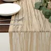 Table Cloth 6Pcs Gauze Cloths European Decorative Ruffled Runners For Wedding Party Decorations Durable (Creamy-White)