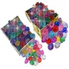 Perles à facettes à facettes à facette en acrylique multicolore