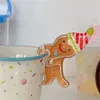 Tazas creative navidad copa de cerámica con cuchara lindo pan de jengibre café taza de leche taza de regalos de regalos para regalos beber agua agua