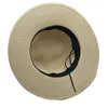 Panama Hard Top Planed Plaw Hat Summer Womenmen Wide Brim Beach Sun Cap UV Protection Fedora Wedding Hat240409