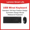 Combos Lenovo Original Wired Keyboard and Mouse Set Combo USB Interface X830L KM4800S KM102 Waterproof for Desktop Computer Laptop