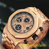 Zwitserse AP pols Watch Royal Oak Offshore Series Box Certificate Automatische machines Rose Gold Mens Watch 26470or