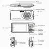 Accessoires 18 Mega Pixels LCD LCD Rechargeable HD Camera numérique CCD Video Camera Outdoor Antichelake Support SD Camronder Photography