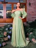 Robes décontractées Yesexy 2024 Green floral Off épaule A-Line Wedding Bridal Robe Cocktail Evening Birthday Prom Party Occasion Forme