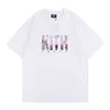 Fashion Kith Limited Letter Cherry Blossom Imprimer à manches courtes Mentes et couple décontracté pour femmes T-shirt Spring Summer