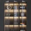 Glasspeicher Weinschränke Luxus hölzerne Haus ausstellen Weinschränke Wohnzimmer Einfachheit Estante Vinos Bar Möbel QF50JG