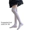 Femmes chaussettes femmes genoues high filles dentelle bowknot basses longues garnitures sexy pour jupe robe