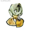 Sjaals Fashion Hair Band Design % Echte Silk Skinny sjaals Hoofdbanden voor vrouwen Foulard Tie Print Nekhaak Handvat Bag Linten240409