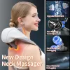 Hot Electric Shiatsu Neck Back Massager Heat Portable Massager Relax 6D Knådan Massage Axelfot Massager Hälsovård Mach Mach