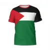 Número personalizado Número Palestina Flag Emblema 3D Camisetas Roupas para homens Mulheres Teses de futebol de futebol de futebol camiseta de futebol de futebol