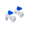 RO Water Straight Plastic Ball Valve 1/4" 3/8" OD Hose Quick Connect 1/4" 3/8" Male 1/2" Female Reverse Osmosis Aquarium Fitting