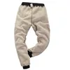 Pantaloni maschili 2024 jogger in pile super calda inverno spesse pantaloni della tuta da uomo pantaloni da uomo con zip baleners binario l-6xl 7xl 8xl