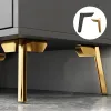 4Pcs Metal Furniture Legs Black Gold for Sofa Feet Bed Cabinet Desk Coffee Table Foot Replacement Legs Hardware Height 8-15cm