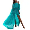 Casual Dresses Women Off Shoulder Mesh Tulle Dress Summer Sexy Tiered Tube Irregular Puffy Trailing Prom Evening Fairy