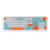 Tangentbord OEM KeyCaps 113 Keys Salmon White Blue Orange ABS Double Suit For 61 87 104 Keys Layout Mechanical Tangentboard ISO GK61 AKKO