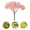 Fleurs décoratives 10 pcs miniatures faux arbre micro plante Ornement plantes ornements paysage artisanat décor modèle plastique modèle