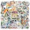 10/50 stks retro outdoor reiss aquarel gevarieerd sticker pack voor kinderen plakboeking reisbagage muur graffiti sticker sticker stickers