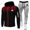 Tracce maschili da uomo Nuovo stile Fashion Men Hoodie Gym Clothing Men che corre set da jogger sportivo Mensmany Sorto di sport sport t240409