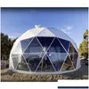 Tält och skyddsrum Transparent utomhuskamt iGloo Geodesic Dome 4m 5m 6m 7m 8m Glam Geo House Drop Delivery Sports Outdoors Camping Hik Dhmso