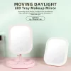 Led Makeup Mirror Foldable Portable Stand-Up Desktop Beauty Mirror With Light Fill Office Mirror