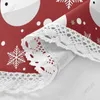テーブルクロスクリスマスラウンドテーブルクロス雪だるま雪だるま赤洗えるポリエステル装飾冬のカバー