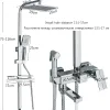 3/4-drogi kran prysznicowy opady deszczu prysznic gorąca zimna woda mikser bidet kran towarowy do łazienki mikser prysznicowy chromowany czarny