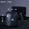 Mokken high -end boetiek Chinese keramische cup thee waterscheiding met houten handgreep voor mannen en vrouwen 400 ml thuiskantoor mok