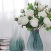 Vases Modern Minimalist Small Cyclone Imitation Porcelain Glass Vase Home Hydroponic Flowers Dry Table Device Light Luxu