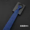 Coules de cou Tie Mans Costume Formal Mans Zipper Black Fashion Fashion Coréenne Version Couleur Solide Facile Tire Free Manq