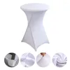 Bordduk Upskalig El Wedding Decoration Cocktail Bar Cover Solid Color Polyester Round Bankettsträcka