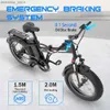 Bikes 2000W Ectric Bicyc 20INCH Ebike 48V 25AH Lithium Battery Mechanical Disc Brake 1000W Ectric Bike Fat Tire Folding E bike L48