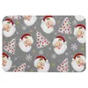 Tapetes de Natal cinza Papai Noel Grey Claus Snowflakes Doormat Doormat Home Decoration Carpet Navidad Ano Presentes de Decoração de Festa de Festas de Festas de Justiça