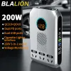 Blalion 6 USB -Auto -Ladegerät QC3.0 PD Schnelles Laden 200 W 12 V 24 V bis 220 V LED -Bildschirm Wechselrichter 3 Sockel 2 Zigaretten -Leichteradapter