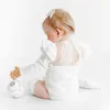 geboren babymeisjes Rompers Lace Halternecks Dress herfst Kids Bodysuits Ruffles Ruches Long Sleeve Solid Jumpsuits Outfit 0-24m 240409