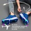 스니커 2021 새로운 2740 USB 충전 어린이 스니커즈 2 바퀴 여자 소년 Led 신발 아이 스니커즈와 바퀴 롤러 스케이트 신발