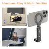 Flygplan telefonhållare justerbar magnetisk telefonstativ för resor selfie roterande skrivbordsklämma bärbar vikbar universalmontering