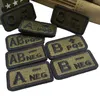 Embroidery Patches Blood Type Positive Negative Military Tactics Badge for Backpack Hook & Loop Army Accessories A B O AB