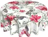 Nappe de fleurs à table à table Colmolight - Floral de la ride ronde de printemps et imperméable résistant à la poussière pour la fête