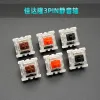 Keyboards Gateron mechanical keyboard silent switch Black Red brown 3pin transparent case compatible RGB LED lamps cherry mx Kailh