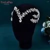 Clips de cheveux Topqueen Sparkling Rhingestone Wedding front Headhead Bridal Water Drop Accessoires Tiara Headress Bijoux HP599