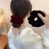 Velvet Couleur solide Hair Srunchies for Femmes Elastic Hair Bands Rubbers Filles Élégant Ponteur de cheval Cor Ropes Hair Accessoires